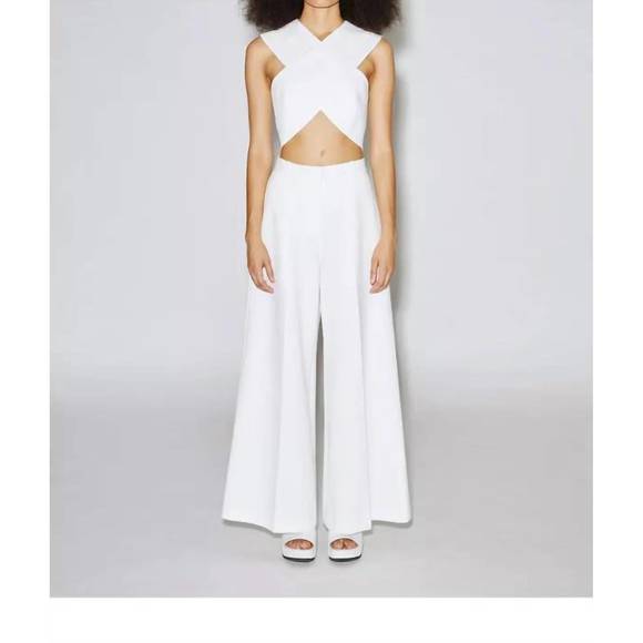 NEW ROSETTA GETTY cross front bra top in white - Picture 1 of 3